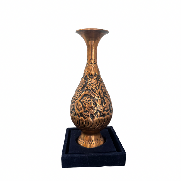 Hand-Engraved Copper Vase